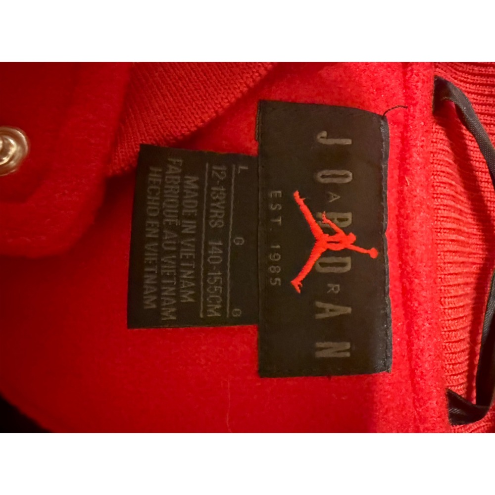 Jordan Flight Varsity Jacket Red White Jumpman Logo Youth Large 12-13 Yrs - Picture 5 of 12